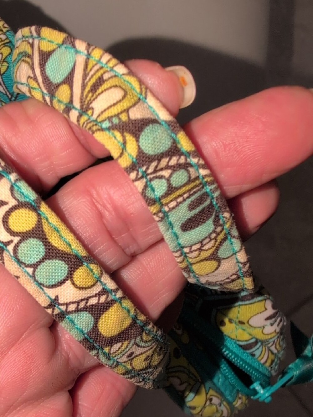 Vera Bradley Quilted Paisley Turquoise & Lime Small Purse - Retired Pattern - Picture 8 of 8